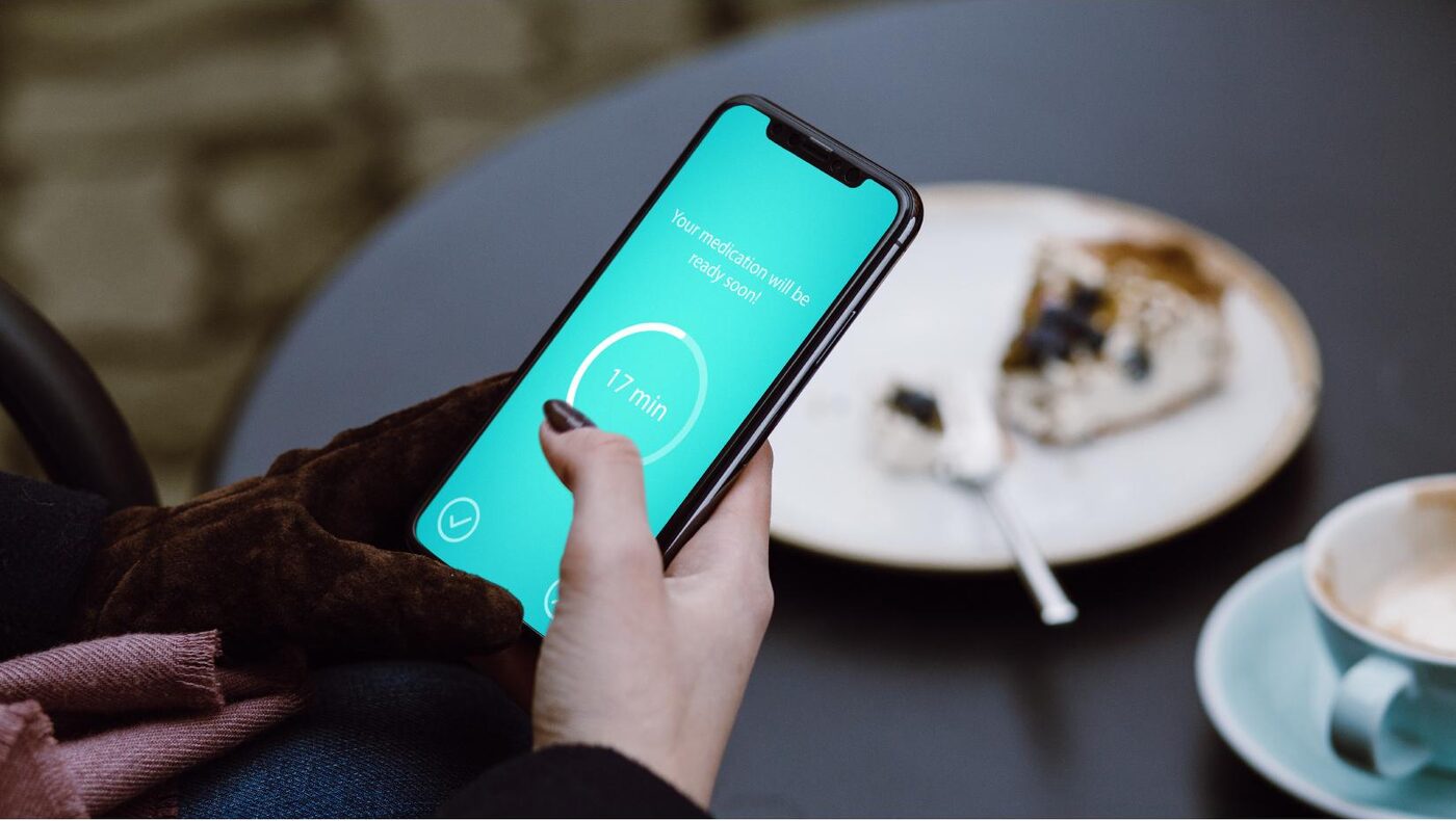 Visipill companion app showing the next dose is ready soon